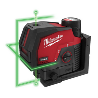 M12 CLLP-0C M12 Green Cross Line Laser with Plumb Points, Bare Units