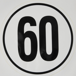 Vehicle Speed Safety Sticker