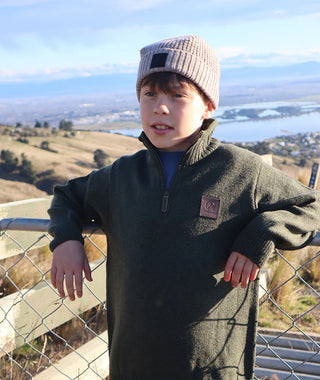 Kids' Mariner Zip Neck Sweater