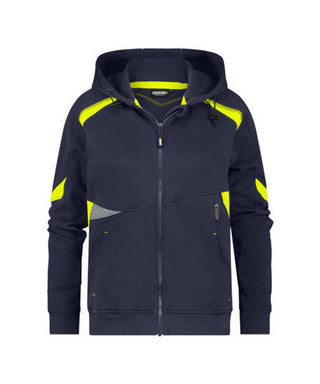 DASSY Santos Women Hooded Sweatshirt Midnight blue/Fluo yellow