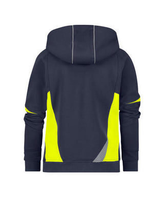 DASSY Santos Women Hooded Sweatshirt Midnight blue/Fluo yellow