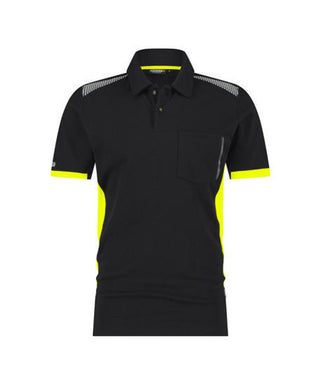 DASSY Veracruz Polo shirt Black/Fluo yellow