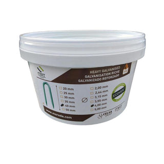 EURO 40MMX4MM GREEN STAPLE (5KG TUB)
