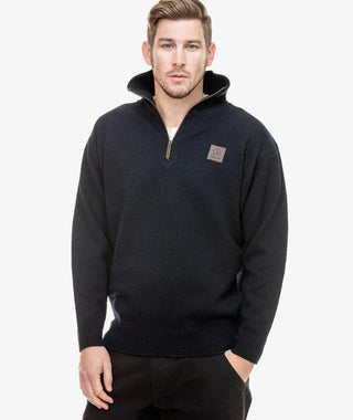 Men's Mariner Wool Zip Neck Sweater