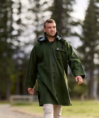Men's Mosgiel Wool Bushshirt with Zip-up Front