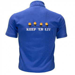 Keep 'Er Lit Royal Blue Polo Shirt