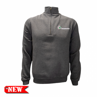 GRASSMEN 1/4 Zip Neck Sweat Charcoal
