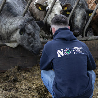 NO FARMERS. NO FOOD. NO FUTURE. Navy Hoodie GRASSMEN