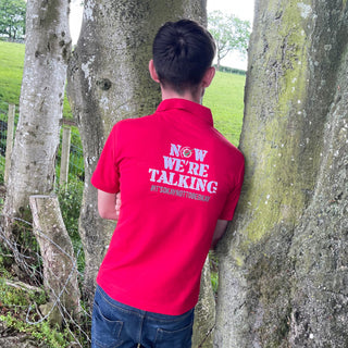 Now We're Talking Polo Shirt Red   GRASSMEN